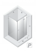 NEW TRENDY Kabina prysznicowa 80x100x200 Avexa Gunmetal Brushed pojedyncze drzwi EXK-3321/EXK-3351